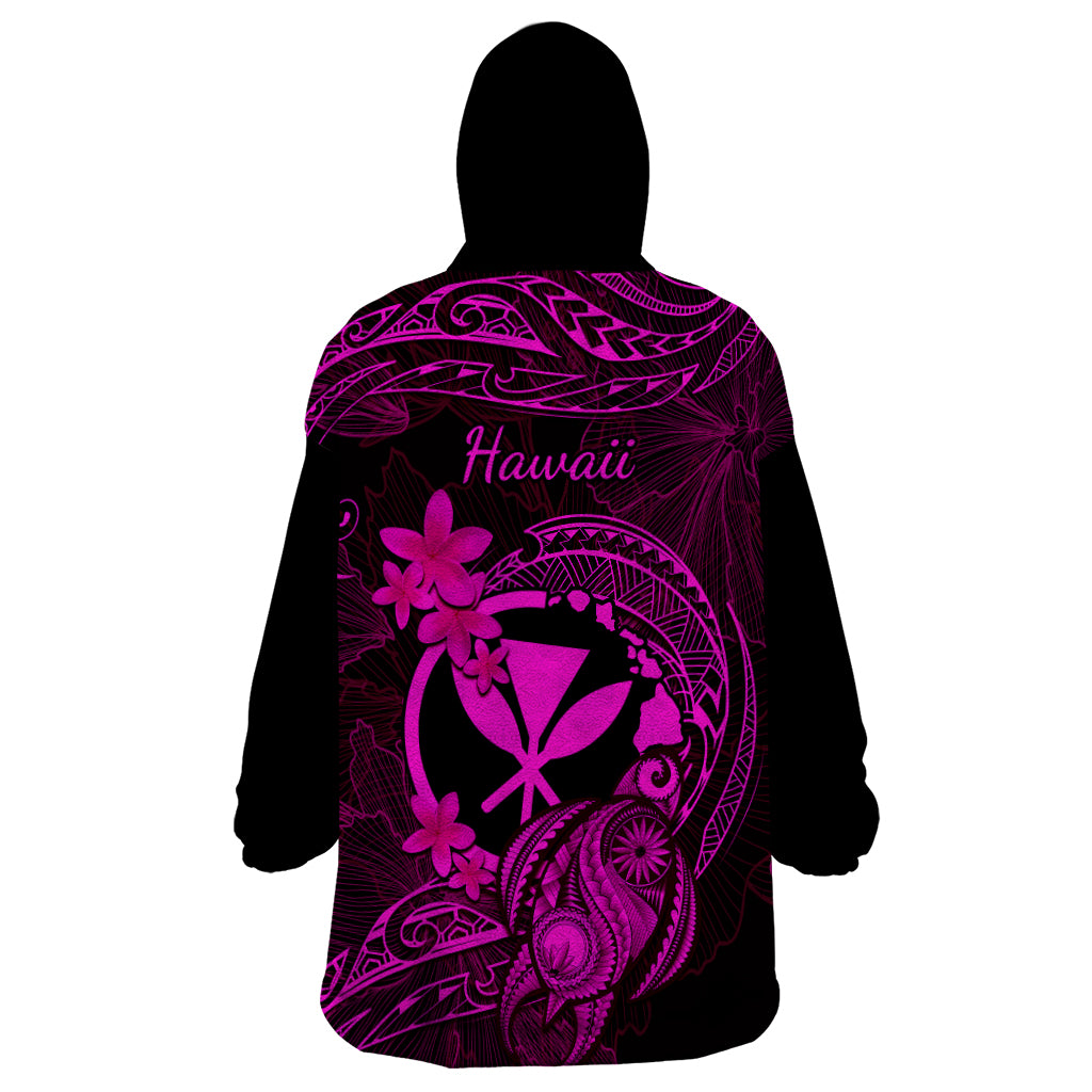 hawaii-wearable-blanket-hoodie-turtle-mix-polynesian-plumeria-pink-version