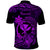 Hawaii Polo Shirt Turtle Mix Polynesian Plumeria Purple Version LT14 - Polynesian Pride