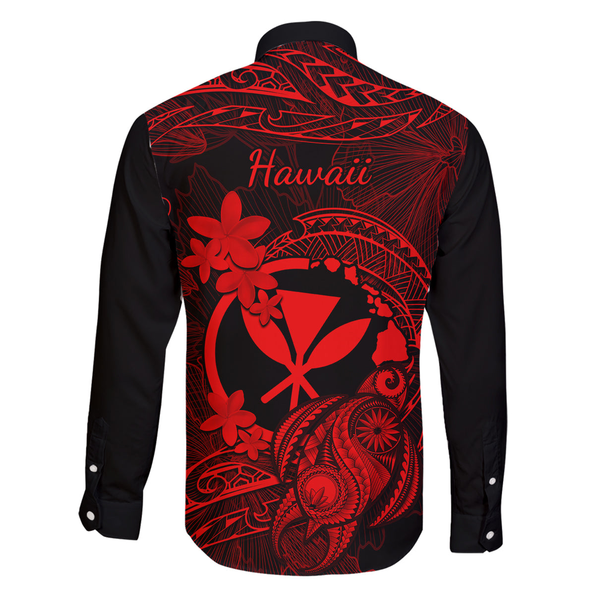 hawaii-family-matching-mermaid-dress-and-hawaiian-shirt-turtle-mix-polynesian-plumeria-red-version