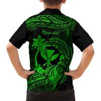 hawaii-family-matching-mermaid-dress-and-hawaiian-shirt-turtle-mix-polynesian-plumeria-green-version