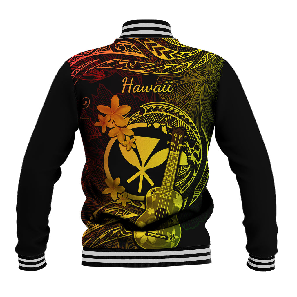 hawaii-baseball-jacket-ukulele-mix-polynesian-plumeria-reggae-version