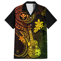 Hawaii Family Matching Puletasi Dress and Hawaiian Shirt Ukulele Mix Polynesian Plumeria Reggae Version LT14 Dad's Shirt - Short Sleeve Reggae - Polynesian Pride
