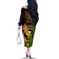 hawaii-off-the-shoulder-long-sleeve-dress-ukulele-mix-polynesian-plumeria-reggae-version