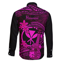 hawaii-family-matching-summer-maxi-dress-and-hawaiian-shirt-ukulele-mix-polynesian-plumeria-pink-version