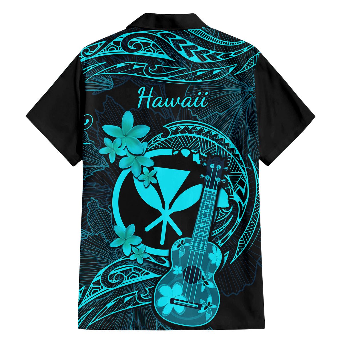 hawaii-kid-hawaiian-shirt-ukulele-mix-polynesian-plumeria-turquoise-version