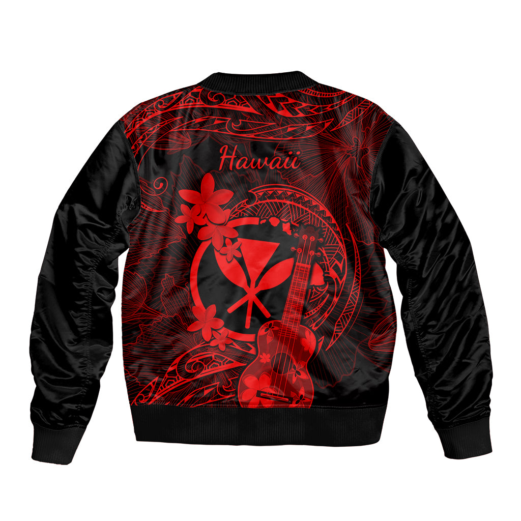 hawaii-bomber-jacket-ukulele-mix-polynesian-plumeria-red-version