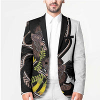 New Zealand Valentines Day Blazer Piwakawaka Lovers Maori Koru Tattoo - Polynesian Pride