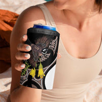 New Zealand Valentines Day 4 in 1 Can Cooler Tumbler Piwakawaka Lovers Maori Koru Tattoo - Polynesian Pride