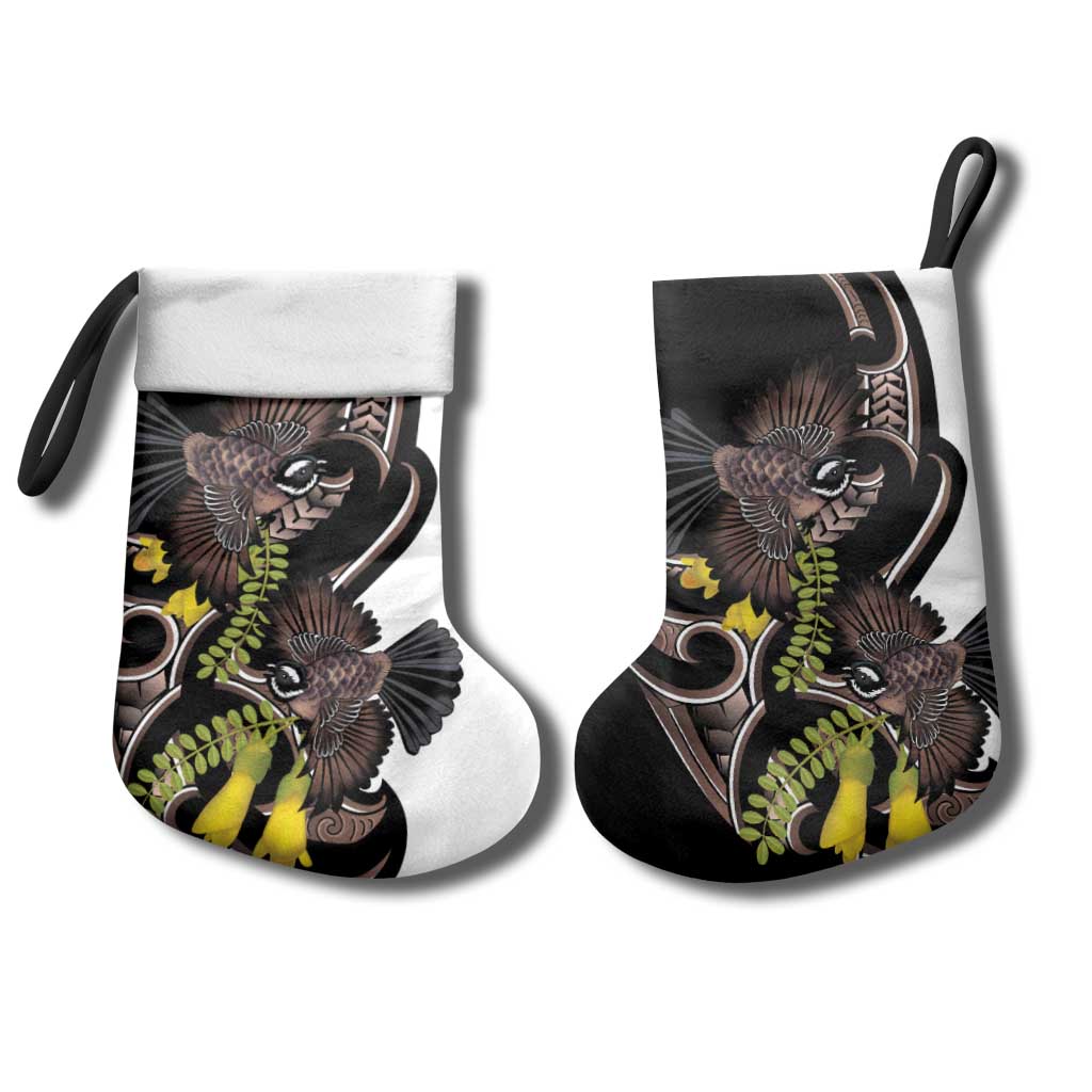 New Zealand Valentines Day Christmas Stocking Piwakawaka Lovers Maori Koru Tattoo - Polynesian Pride