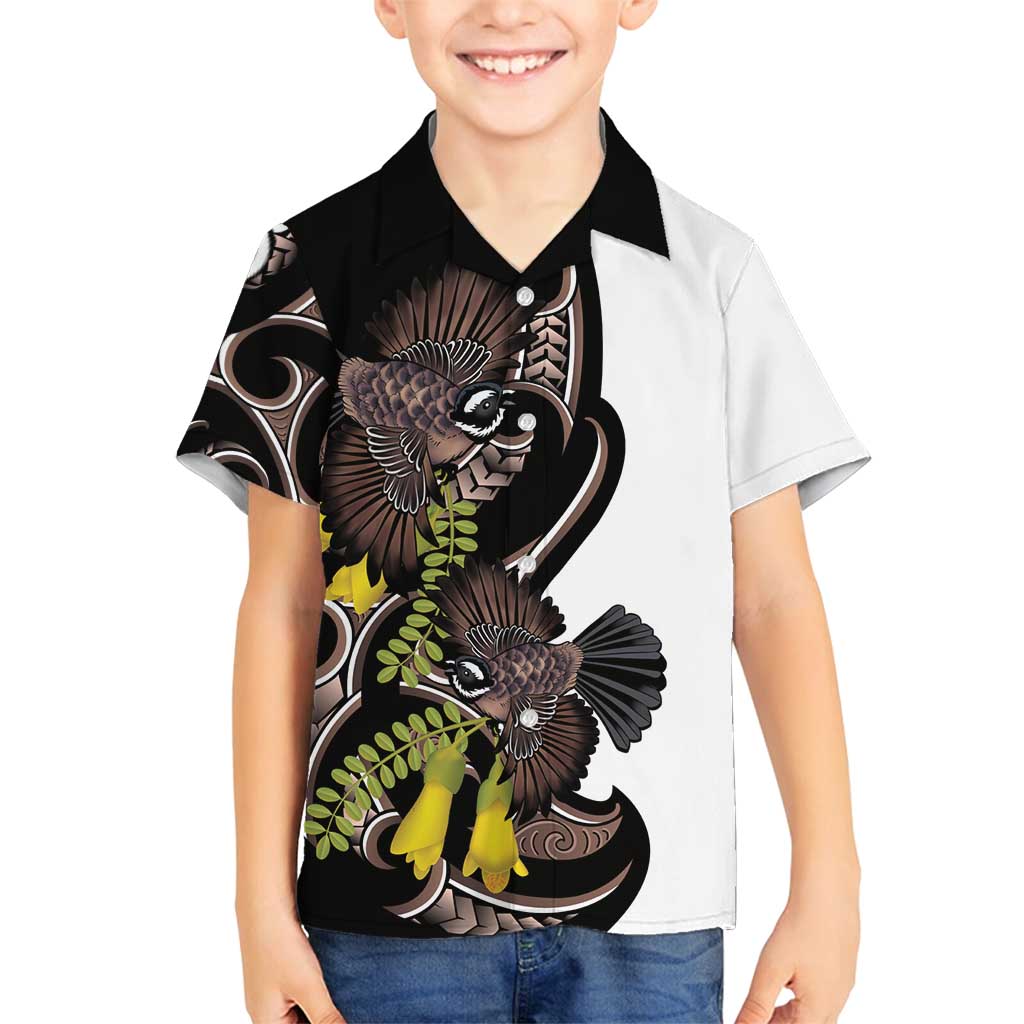 New Zealand Valentines Day Family Matching Long Sleeve Bodycon Dress and Hawaiian Shirt Piwakawaka Lovers Maori Koru Tattoo - Polynesian Pride
