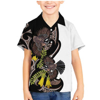 New Zealand Valentines Day Family Matching Mermaid Dress and Hawaiian Shirt Piwakawaka Lovers Maori Koru Tattoo - Polynesian Pride
