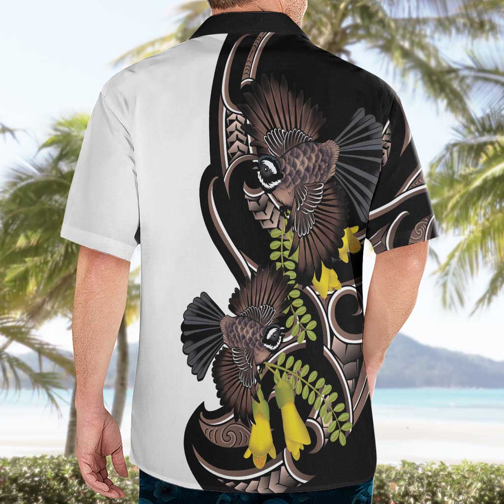 New Zealand Valentines Day Hawaiian Shirt Piwakawaka Lovers Maori Koru Tattoo - Polynesian Pride