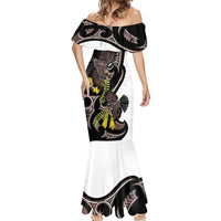 New Zealand Valentines Day Mermaid Dress Piwakawaka Lovers Maori Koru Tattoo - Polynesian Pride