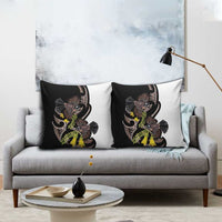 New Zealand Valentines Day Pillow Cover Piwakawaka Lovers Maori Koru Tattoo - Polynesian Pride