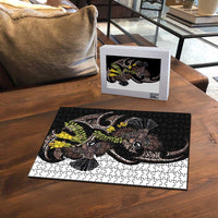 New Zealand Valentines Day Puzzle Piwakawaka Lovers Maori Koru Tattoo - Polynesian Pride