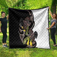 New Zealand Valentines Day Quilt Piwakawaka Lovers Maori Koru Tattoo - Polynesian Pride