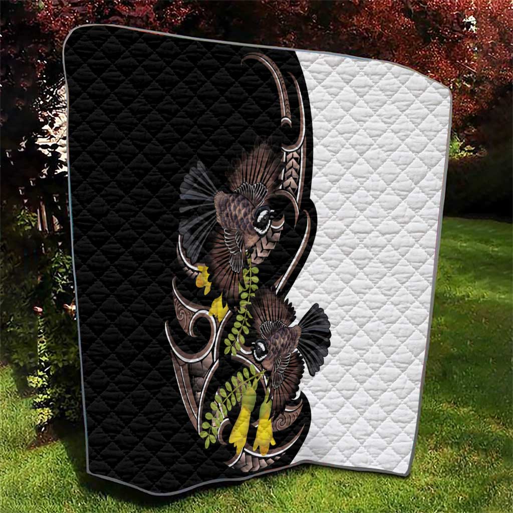 New Zealand Valentines Day Quilt Piwakawaka Lovers Maori Koru Tattoo - Polynesian Pride