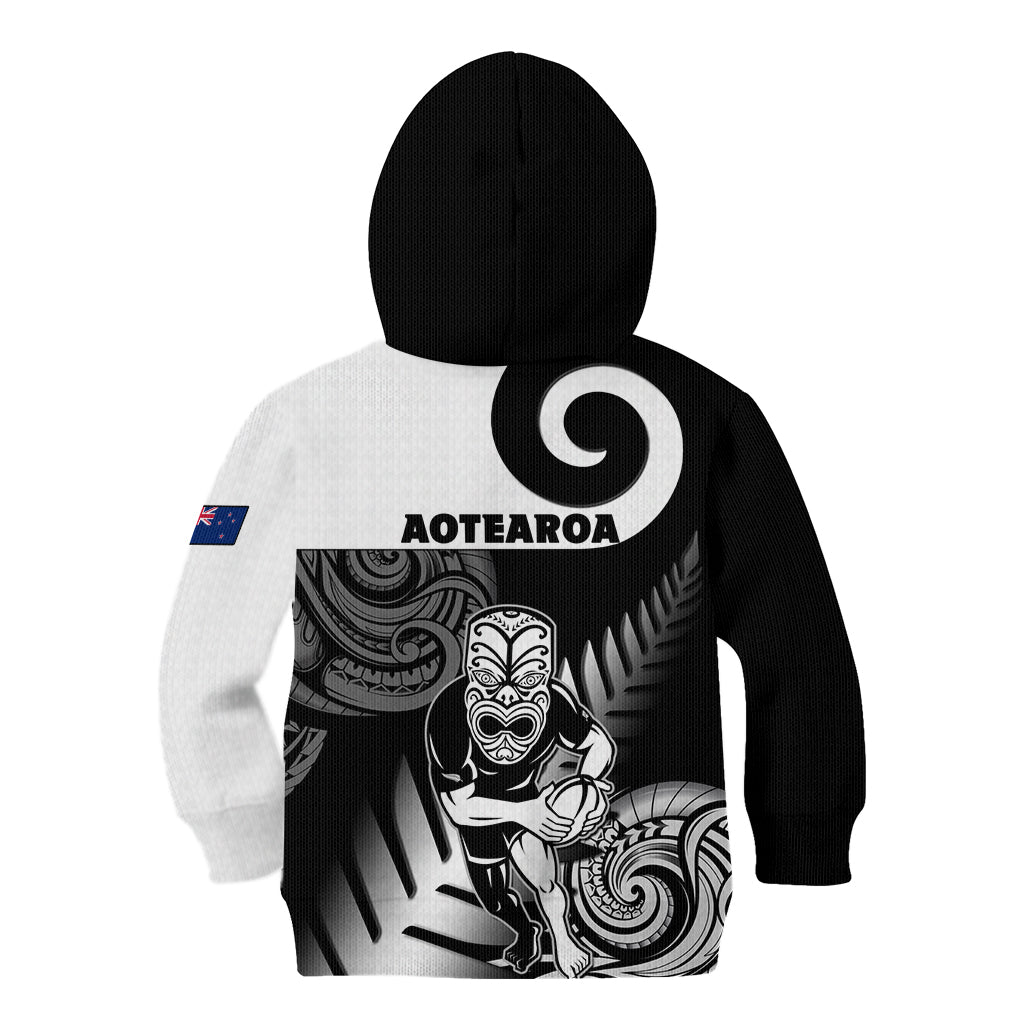 New Zealand Silver Fern Rugby Kid Hoodie Go Champions NZ All Black Maori Koru LT14 - Polynesian Pride