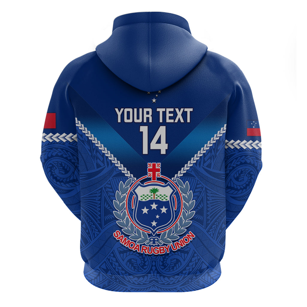 Custom Samoa Rugby Hoodie 2023 Go Manu Samoa With Polynesian Tattoo LT14 - Polynesian Pride