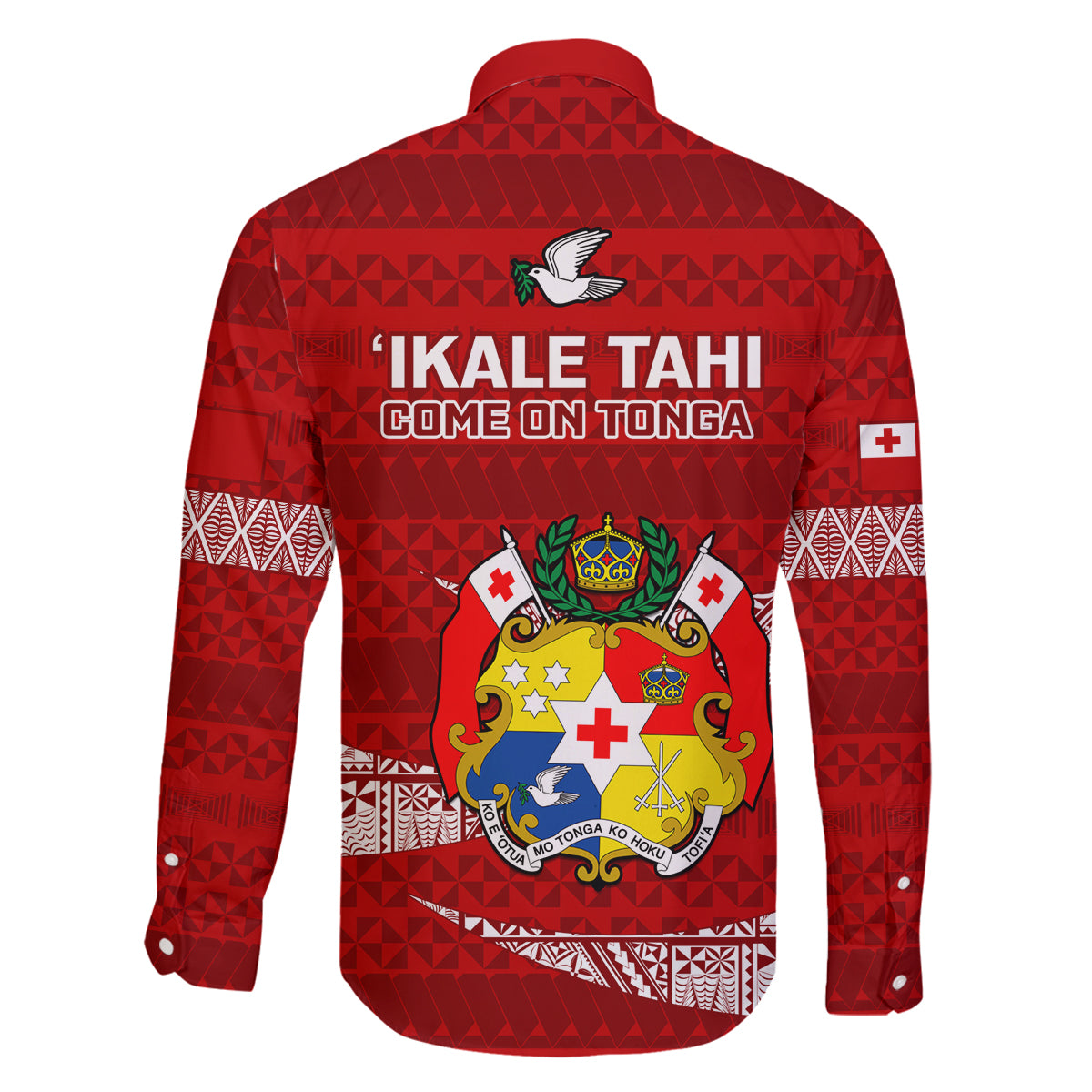 Tonga Rugby Family Matching Mermaid Dress and Hawaiian Shirt 2023 Ikale Tahi Tongan Ngatu Pattern LT14 - Polynesian Pride