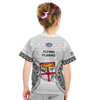 Fiji Rugby Kid T Shirt 2023 Go Champions World Cup Fijian Tapa Pattern LT14 - Polynesian Pride