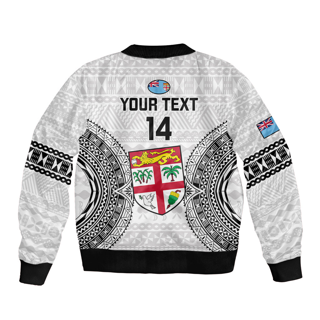 Custom Fiji Rugby Bomber Jacket 2023 Go Champions World Cup Fijian Tapa Pattern LT14 - Polynesian Pride