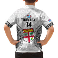 Custom Fiji Rugby Kid Hawaiian Shirt 2023 Go Champions World Cup Fijian Tapa Pattern LT14 - Polynesian Pride