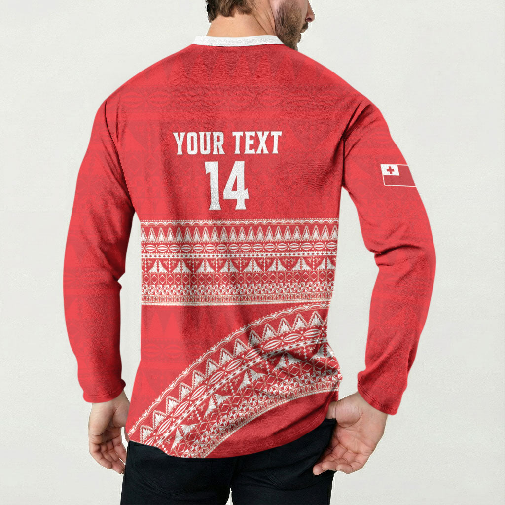 Mate Ma'a Tonga 2026 Rugby Custom Button Sweatshirt Go Champions Tongan Ngatu Pattern LT14 - Polynesian Pride