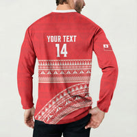 Mate Ma'a Tonga 2026 Rugby Custom Button Sweatshirt Go Champions Tongan Ngatu Pattern LT14 - Polynesian Pride