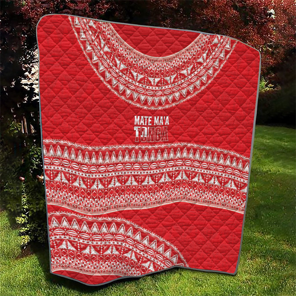 Mate Ma'a Tonga 2026 Rugby Quilt Go Champions Tongan Ngatu Pattern LT14 - Polynesian Pride
