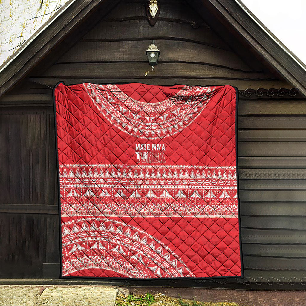 Mate Ma'a Tonga 2026 Rugby Quilt Go Champions Tongan Ngatu Pattern LT14 - Polynesian Pride