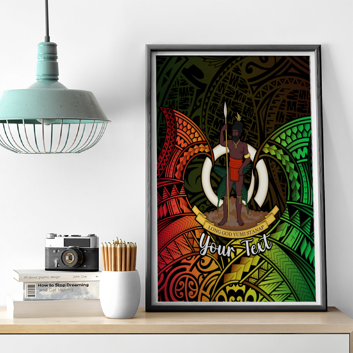 Personalised Vanuatu Family Day Canvas Wall Art Happy 26 December Vanuatuan Pig Tusk LT14 - Polynesian Pride