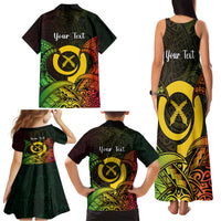 Personalised Vanuatu Family Day Family Matching Tank Maxi Dress and Hawaiian Shirt Happy 26 December Vanuatuan Pig Tusk LT14 - Polynesian Pride