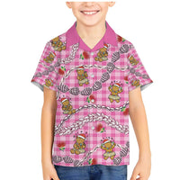 Pink Palaka Hawaii Mele Kalikimaka Family Matching Mermaid Dress and Hawaiian Shirt Ohia Lehua Shell Leis Funny Gingerbread Santa - Polynesian Pride