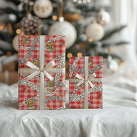 Red Palaka Hawaii Mele Kalikimaka Wrapping Paper Ohia Lehua Shell Leis Funny Gingerbread Santa - Polynesian Pride