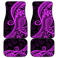 Polynesia Paisley Car Mats Polynesian With Tropical Flowers - Purple LT14 Purple - Polynesian Pride
