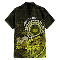 Lime Green Talofa Samoa Family Matching Tank Maxi Dress and Hawaiian Shirt Samoan Kava Bowl Siapo Pattern LT14 - Polynesian Pride