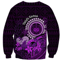 Purple Talofa Samoa Sweatshirt Samoan Kava Bowl Siapo Pattern LT14 - Polynesian Pride