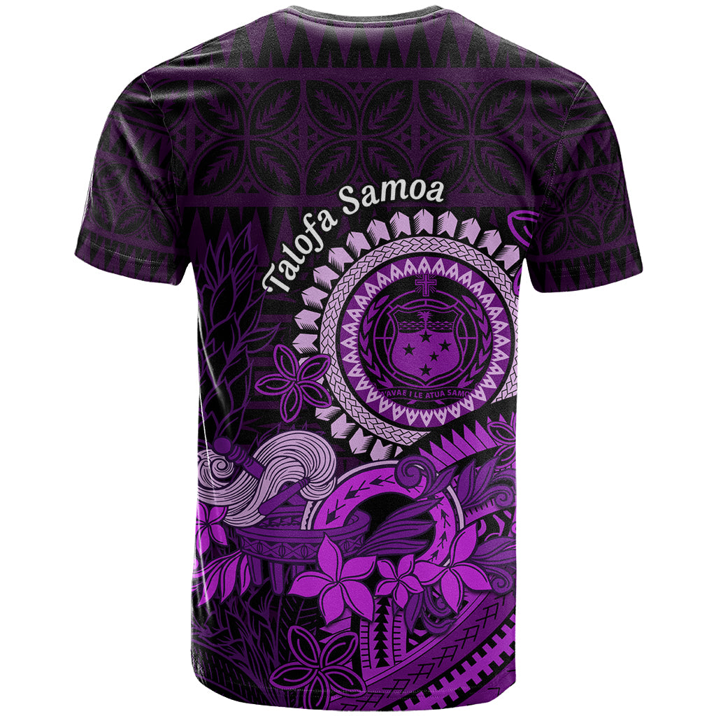 Purple Talofa Samoa T Shirt Samoan Kava Bowl Siapo Pattern LT14 - Polynesian Pride