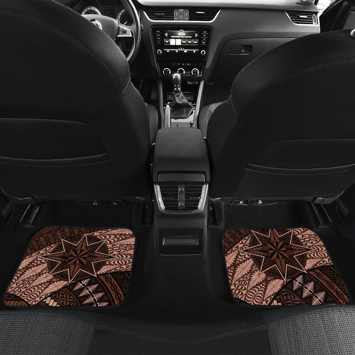 Malo e lelei Tonga Car Mats Tongan Ngatu Pattern Vintage Vibes LT14 - Polynesian Pride