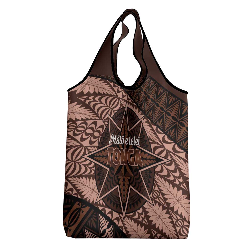 Malo e lelei Tonga Grocery Bag Tongan Ngatu Pattern Vintage Vibes