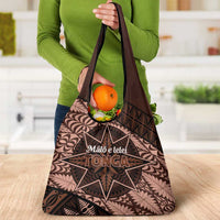 Malo e lelei Tonga Grocery Bag Tongan Ngatu Pattern Vintage Vibes