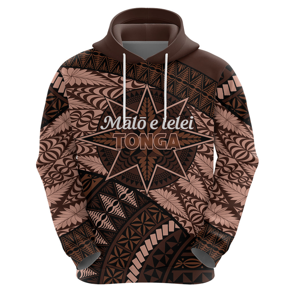 Malo e lelei Tonga Hoodie Tongan Ngatu Pattern Vintage Vibes LT14 - Polynesian Pride