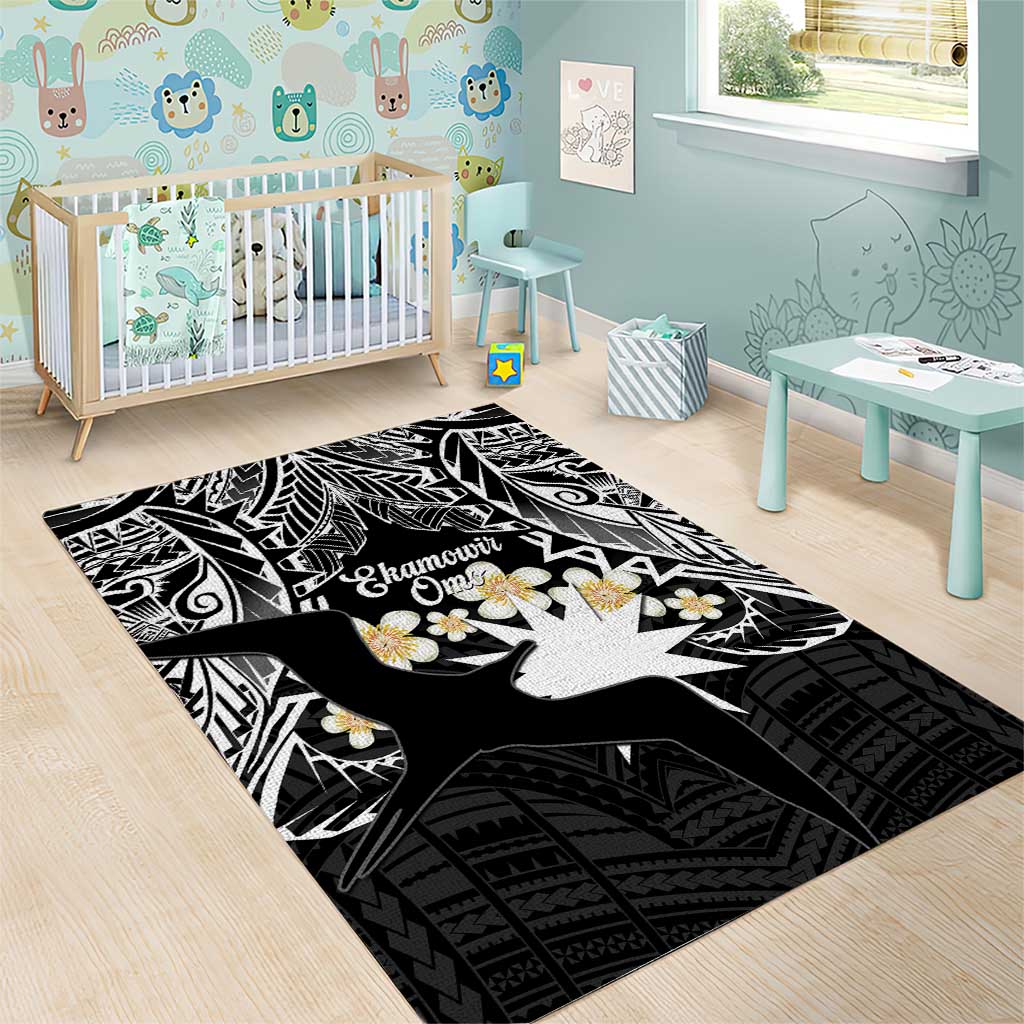 Ekamowir Omo Nauru Area Rug Naoero Twelve-pointed Star Polynesian Tattoo