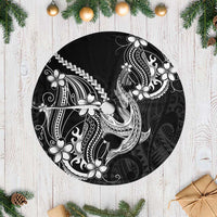 Black Aloha Hawaii Tree Skirt Polynesian Shark Tattoo With Plumeria LT14 Casual Black - Polynesian Pride