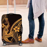 Gold Black Aloha Hawaii Luggage Cover Polynesian Shark Tattoo With Plumeria LT14 Gold - Polynesian Pride