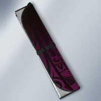 Pink Black Aloha Hawaii Auto Sun Shade Polynesian Shark Tattoo With Plumeria LT14 - Polynesian Pride