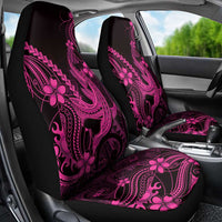 Pink Black Aloha Hawaii Car Seat Cover Polynesian Shark Tattoo With Plumeria LT14 - Polynesian Pride