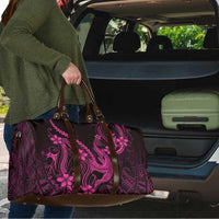 Pink Black Aloha Hawaii Travel Bag Polynesian Shark Tattoo With Plumeria LT14 - Polynesian Pride