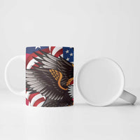 United States and American Samoa Ceramic Mug USA Flag Eagle With Seal Tropical Flowers LT14 - Polynesian Pride